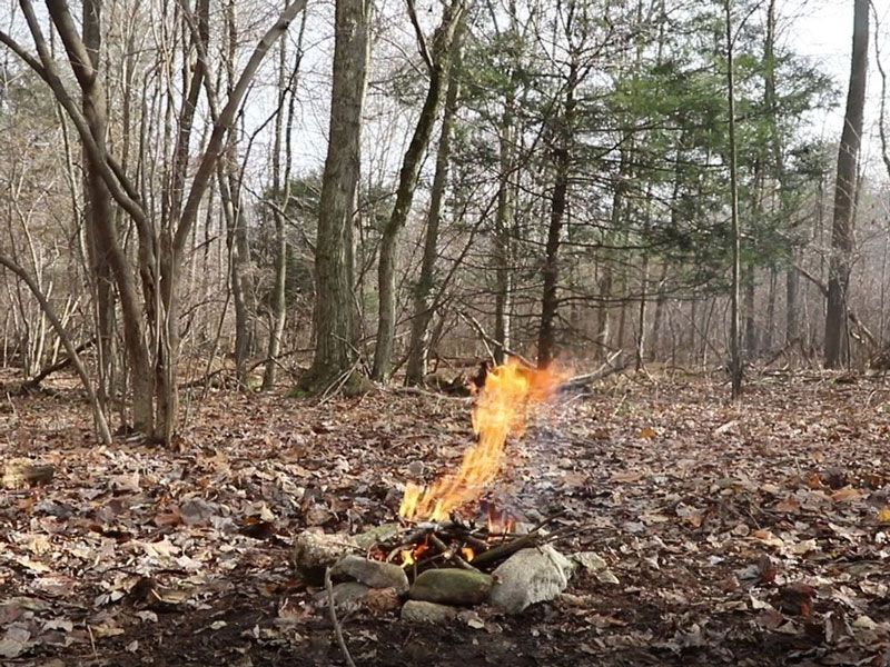 wind blowing a campfire is dangerous